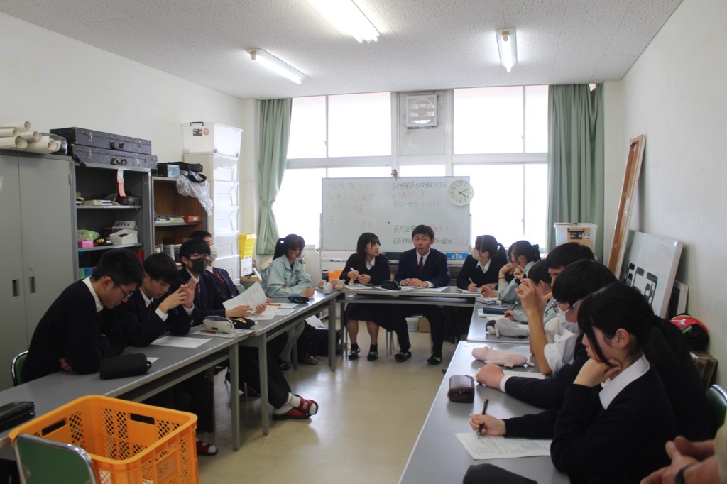 農業クラブ　岡山県学校農業クラブ連盟役員総会に向けての打合せ